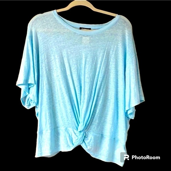 Express size XL baby blue crop top - Picture 1 of 6